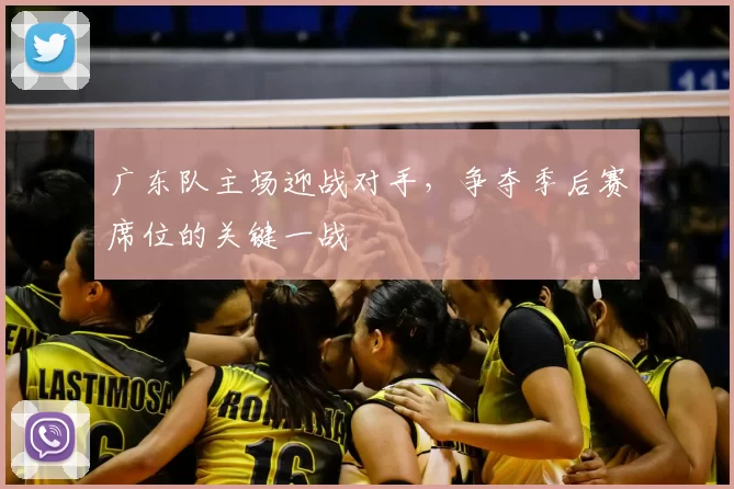 广东队主场迎战对手，争夺季后赛席位的关键一战