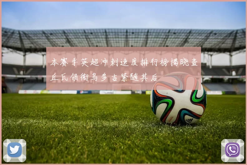 本赛季英超冲刺速度排行榜揭晓查丘瓦领衔乌多吉紧随其后