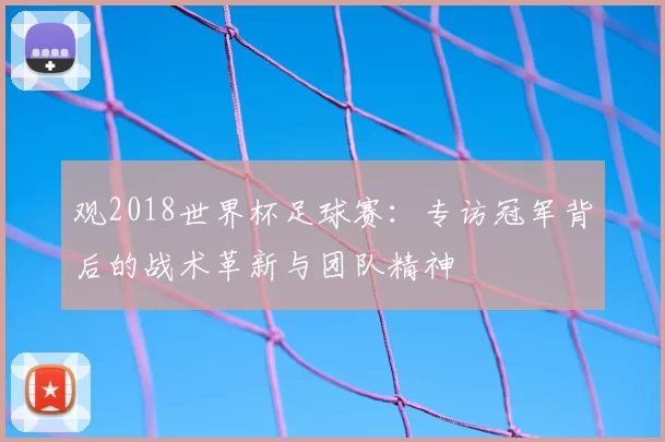 观2018世界杯足球赛:专访冠军背后的战术革新与团队精神