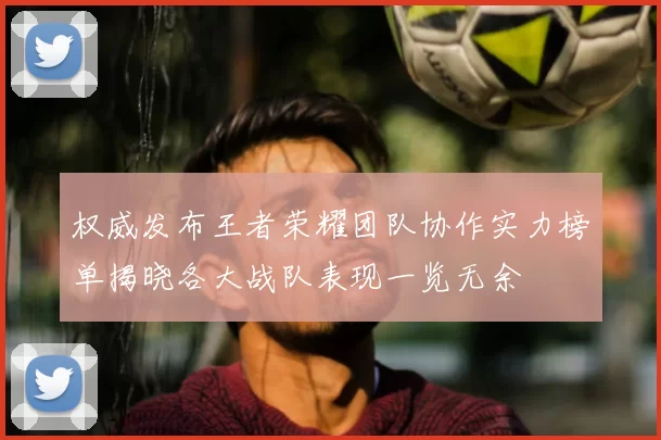 权威发布王者荣耀团队协作实力榜单揭晓各大战队表现一览无余