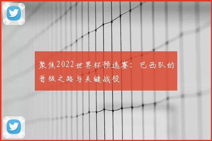 聚焦2022世界杯预选赛:巴西队的晋级之路与关键战役